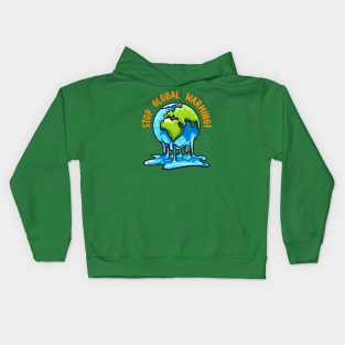 Stop Global Warming Climate Change Earth Day Kids Hoodie